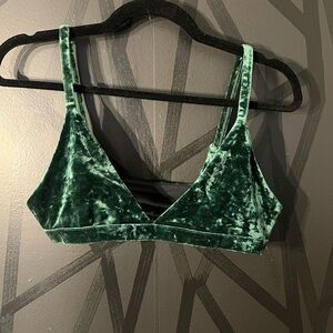 Velvet Green Bralette